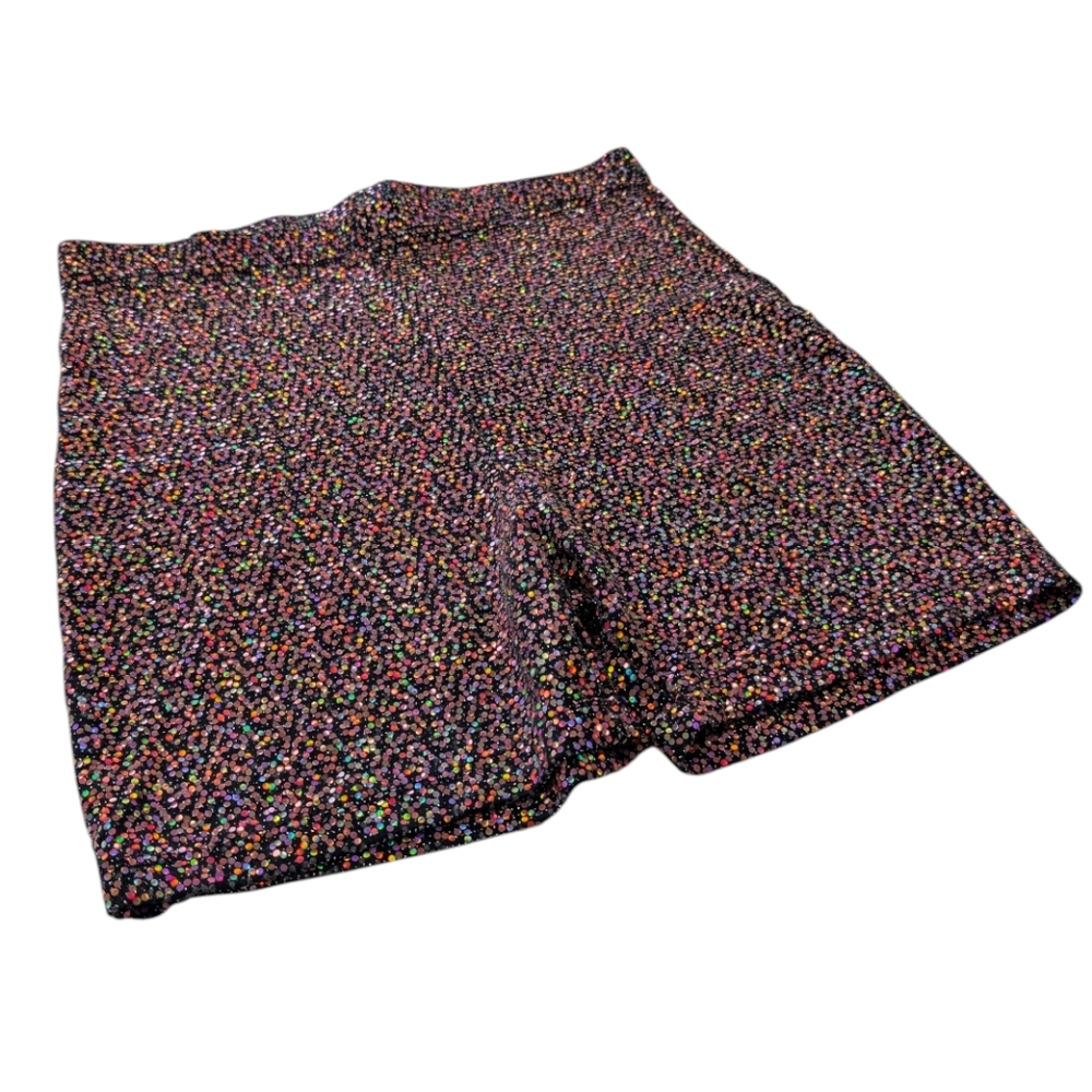 Y2K One by One stretchy sparkly bike shorts hot pants. Small Medium